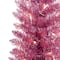 6ft. Pre-Lit Pink Tinsel Artificial Tree, Clear Lights